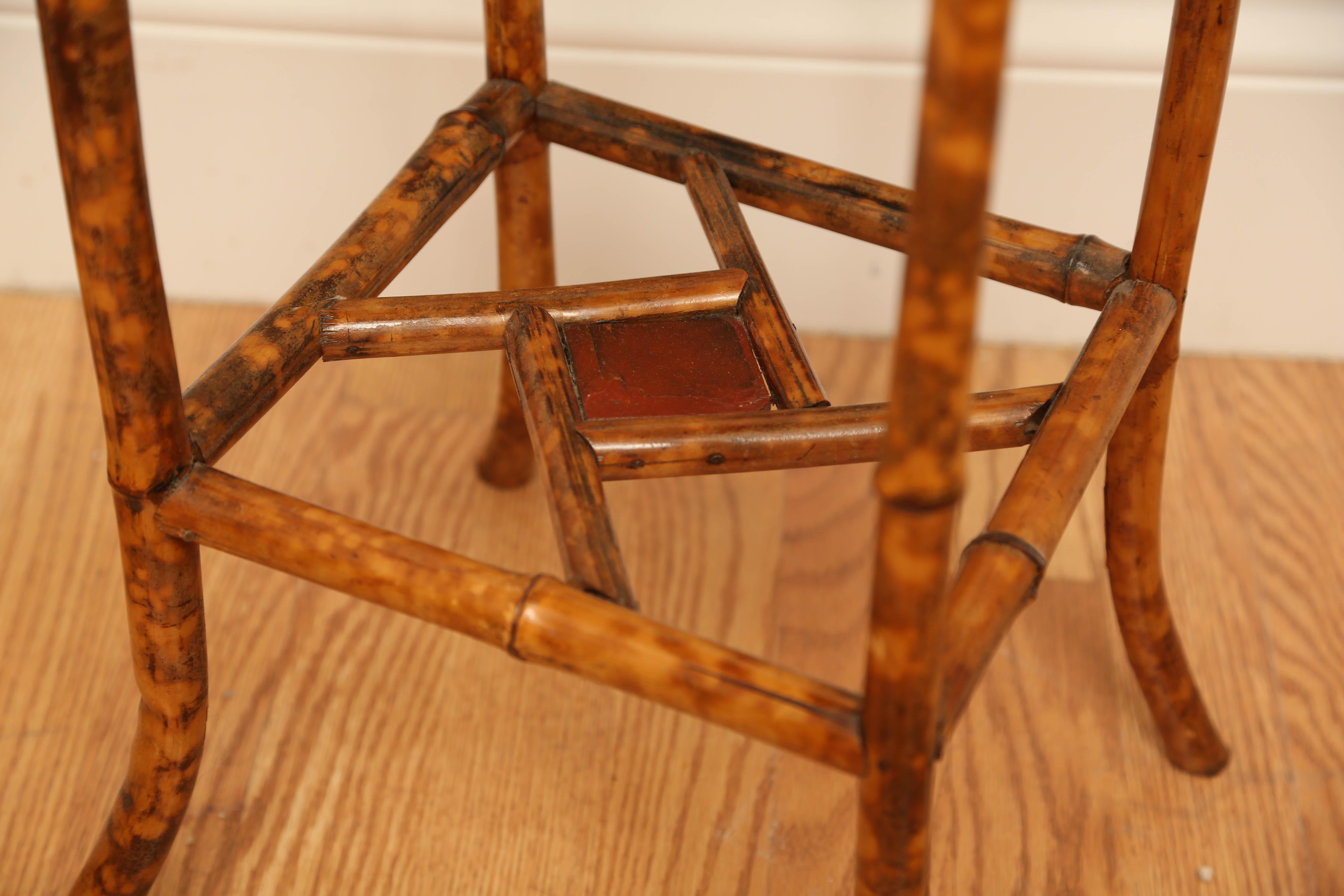 Antique Bamboo Side Table In Good Condition In West Palm Beach, FL