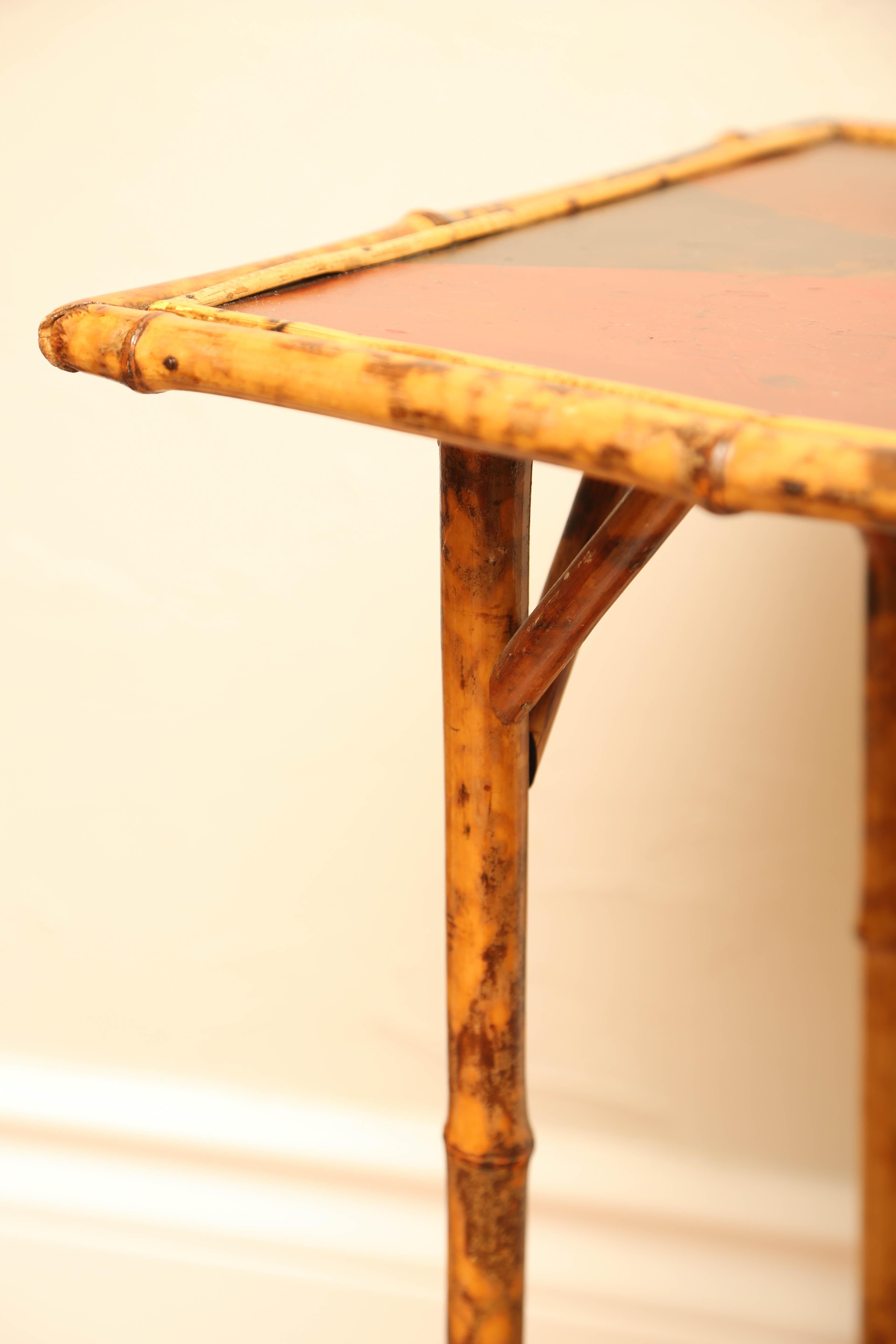 19th Century Antique Bamboo Side Table