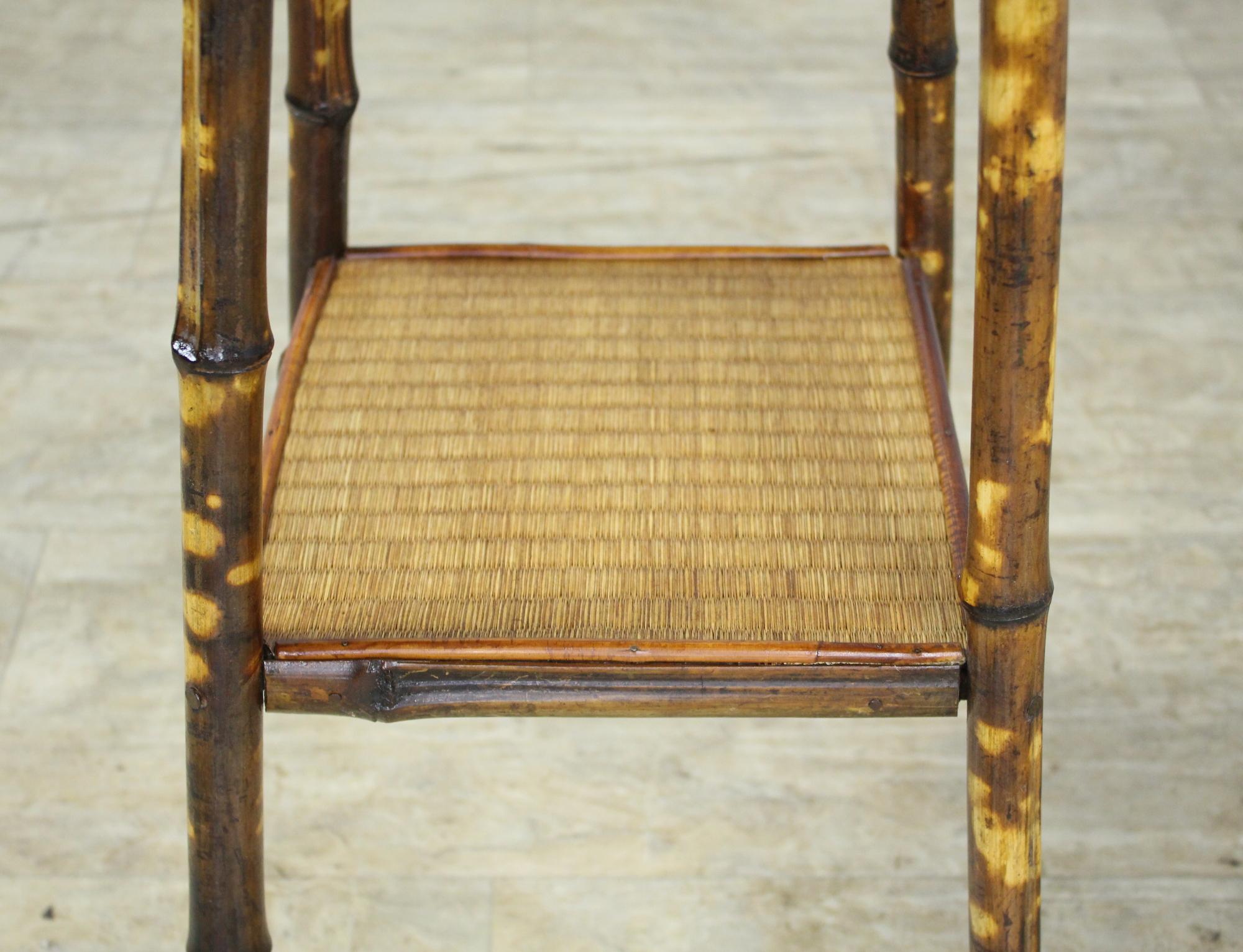 English Antique Bamboo Side Table