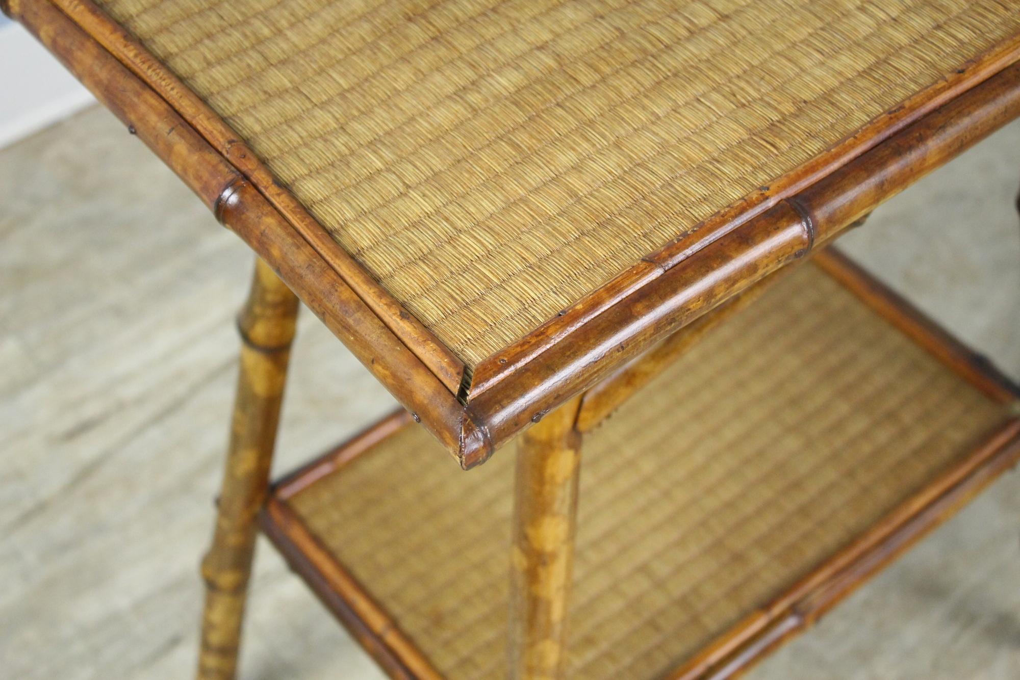 19th Century Antique Bamboo Side Table