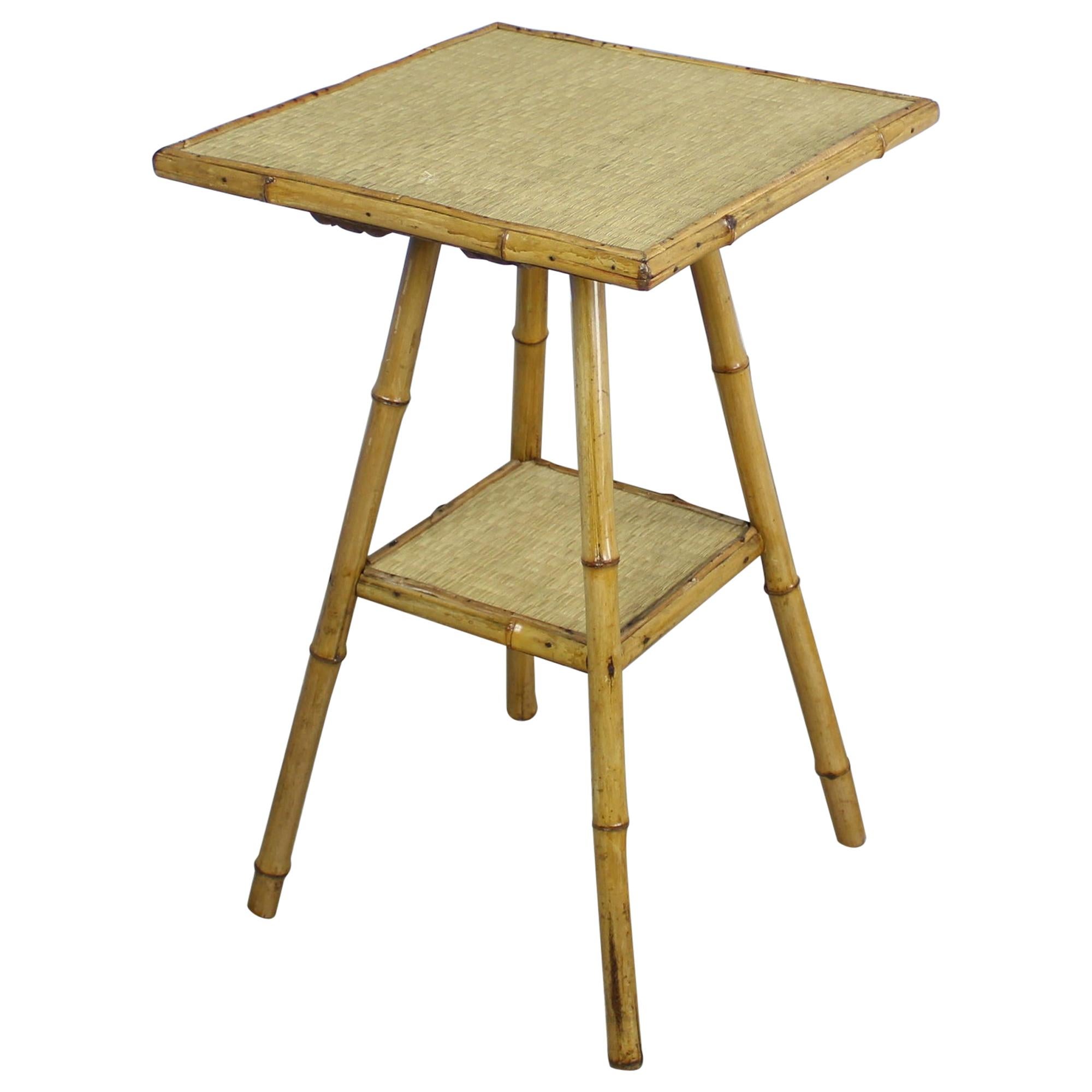 AngloJapanese Bamboo Side Table For Sale at 1stDibs