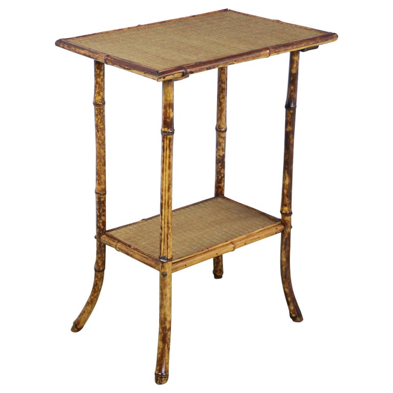 Antique Bamboo Side Table At 1stdibs