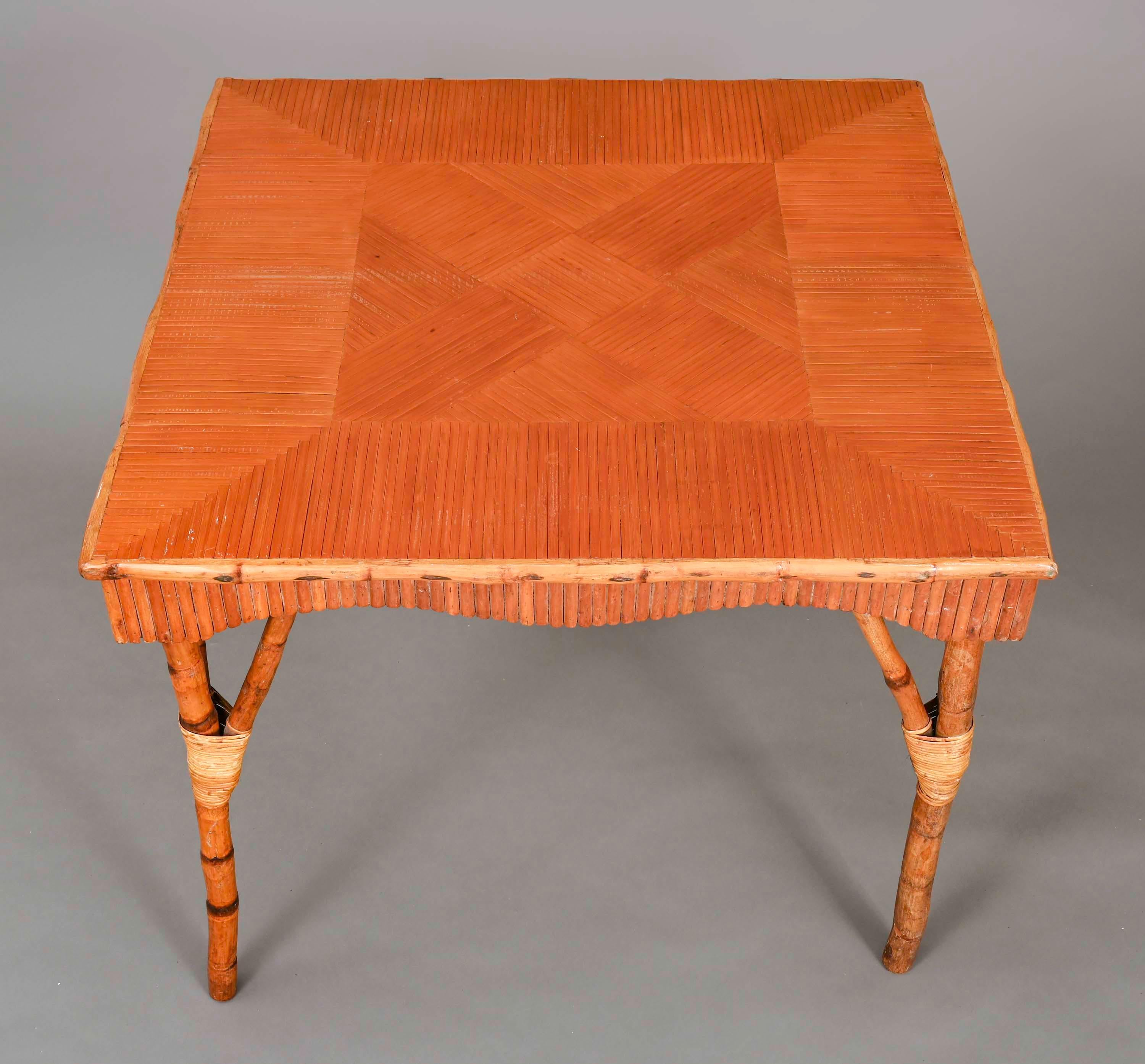 Game table,  Bamboo Square For Sale 5
