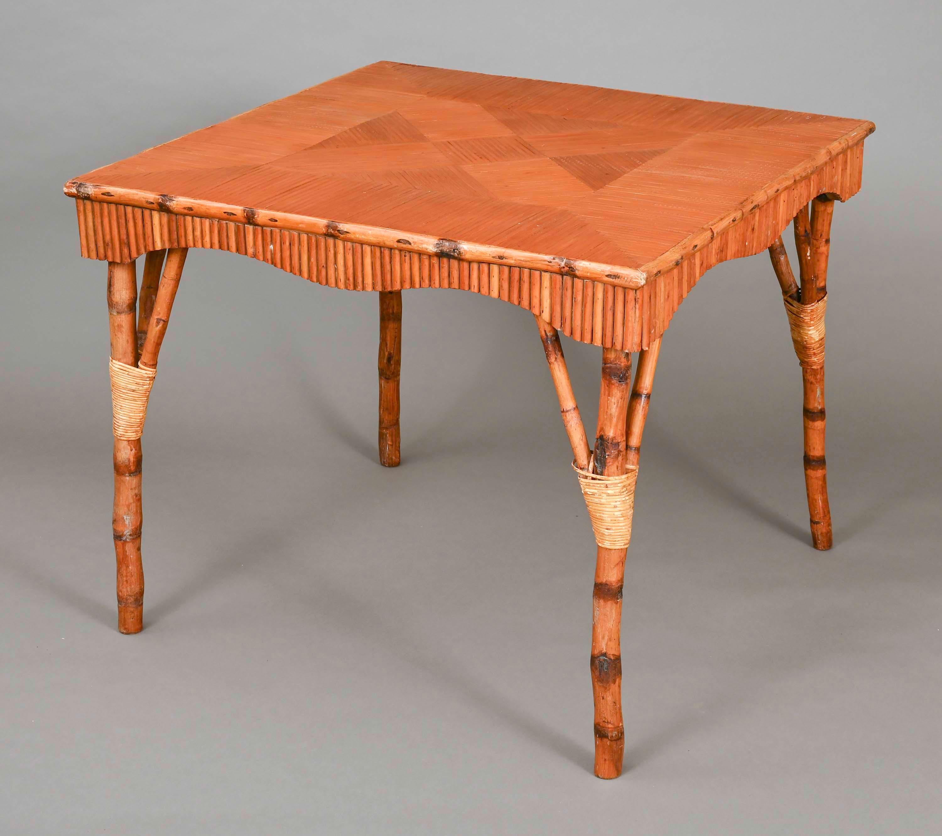 Game table,  Bamboo Square For Sale 1