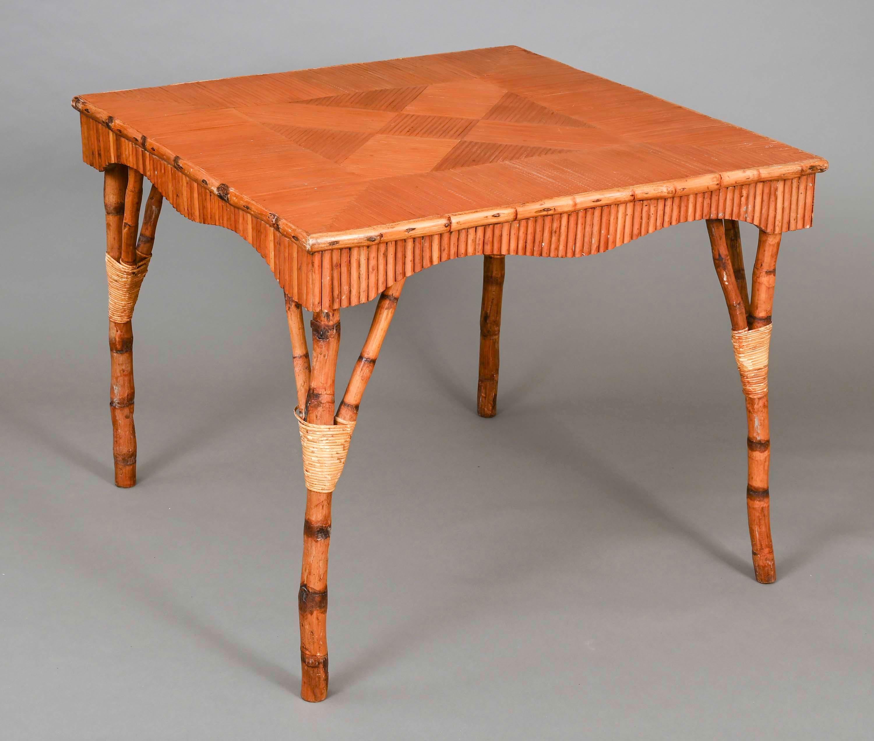 Game table,  Bamboo Square For Sale 2