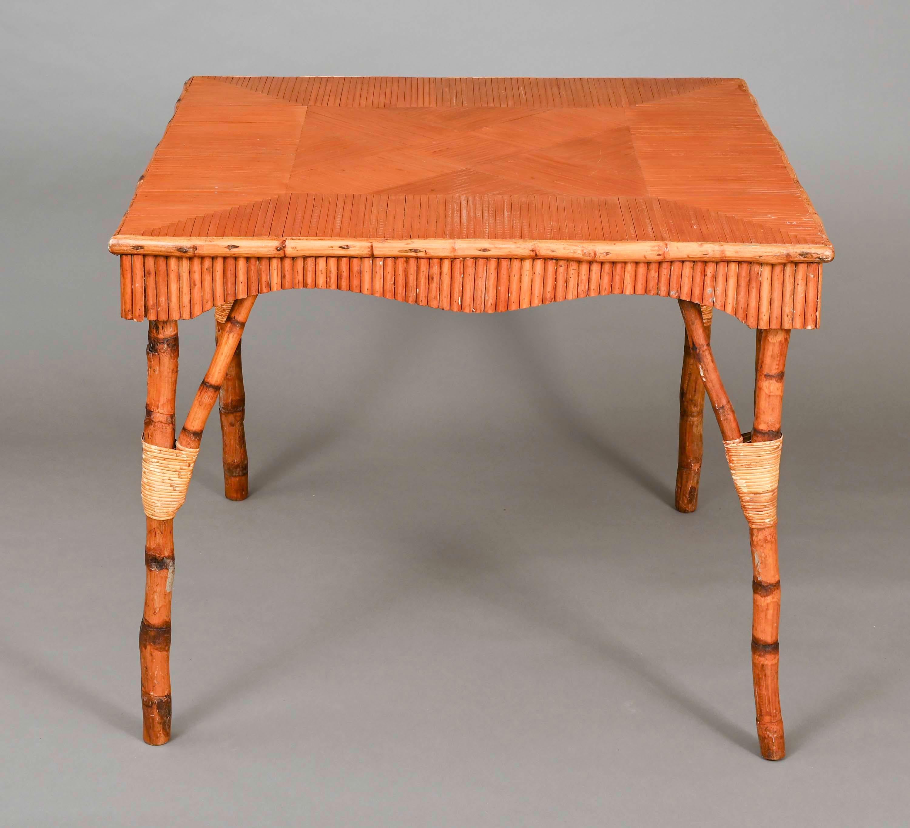 Game table,  Bamboo Square For Sale 3