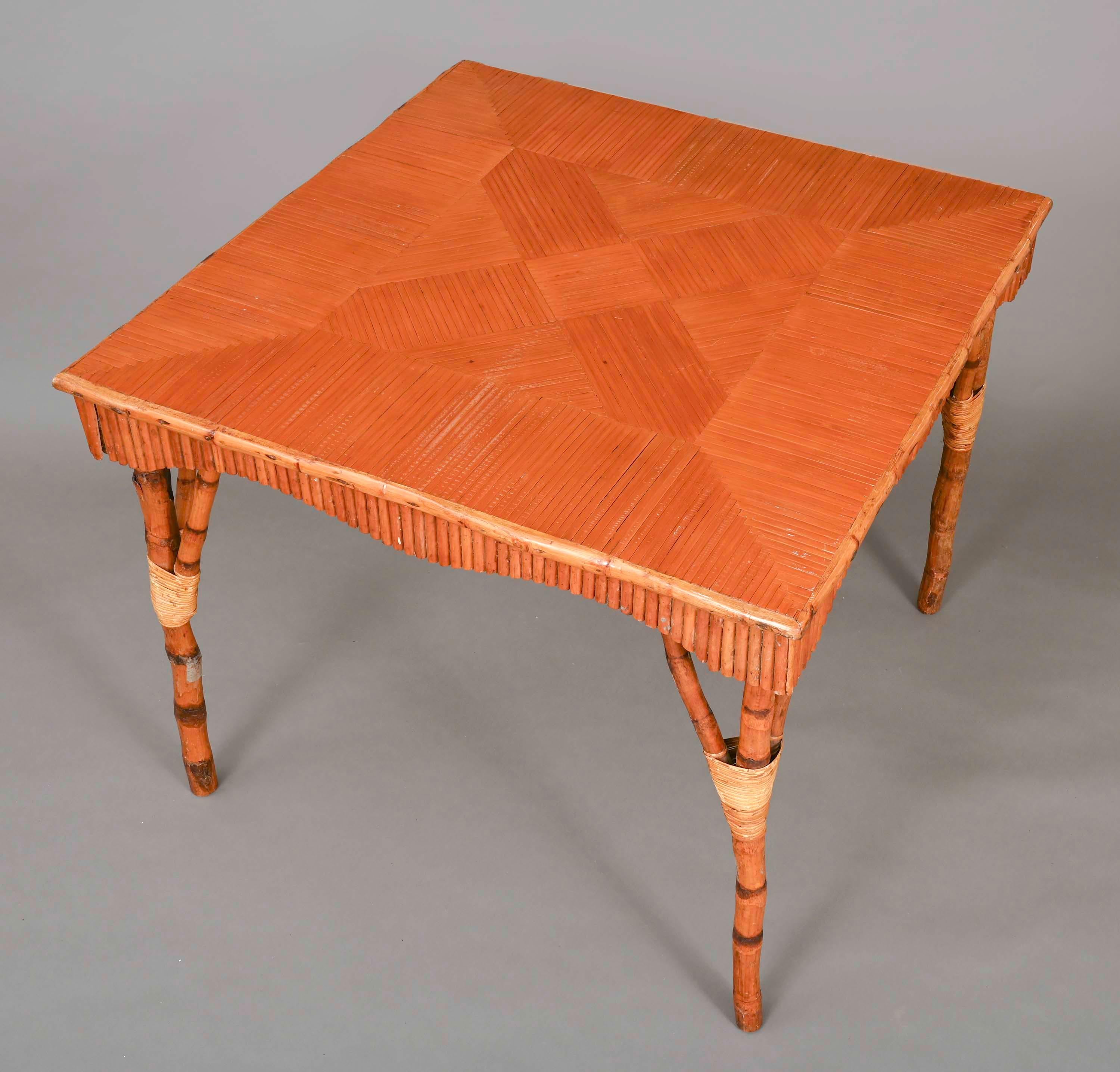 Game table,  Bamboo Square For Sale 4