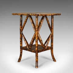 Antique Bamboo Table, Occasional, Side, Oriental, Victorian, circa 1900