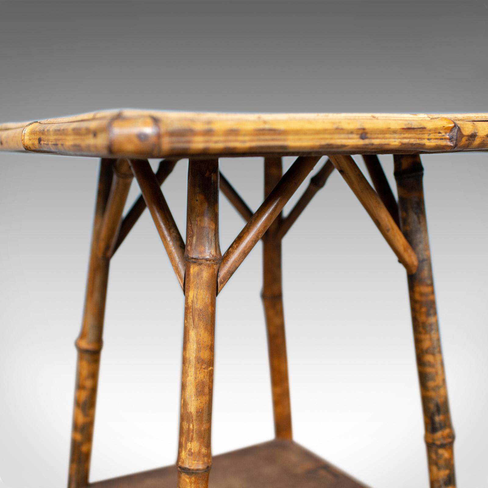 19th Century Antique Bamboo Table, Oriental Victorian, Lamp, Side, Occasional, circa 1890