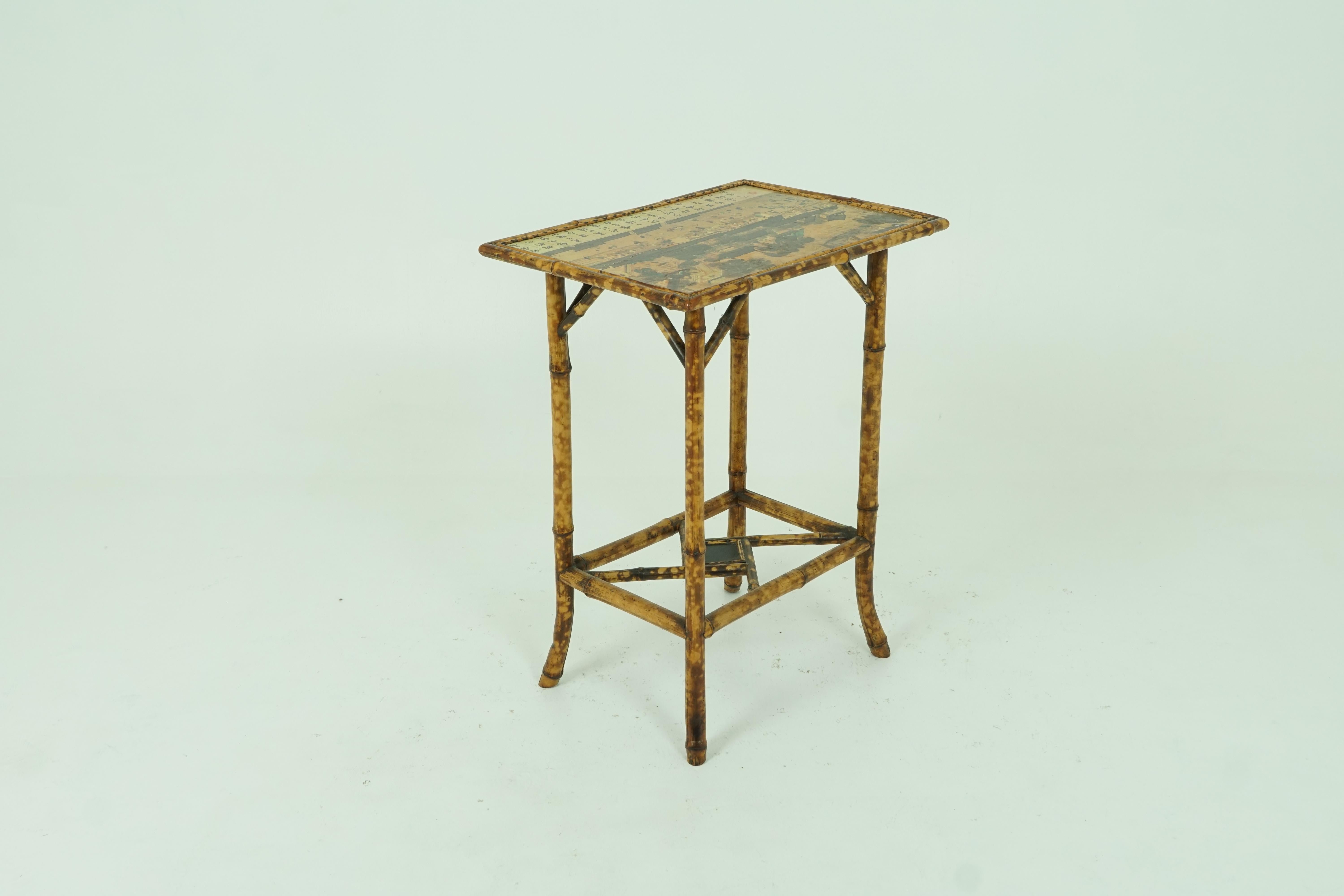 Antique Bamboo Table, Victorian Two-Tier Oriental Table, Scotland, 1900, B1909 In Good Condition In Vancouver, BC