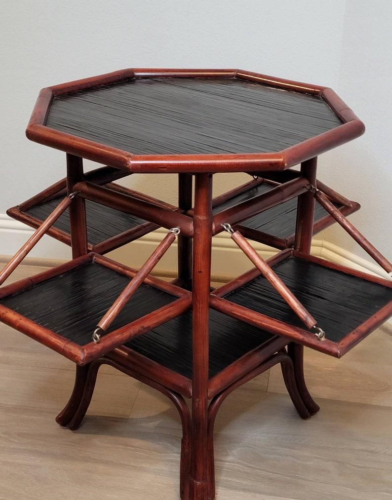 Antique Bamboo Tiered Dessert Server For Sale 3