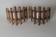 Antike Wandleuchter aus Bambus im Louis Sognot-Stil, 1960er Jahre