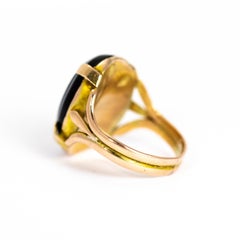Antique Banded Agate 9 Carat Gold Ring
