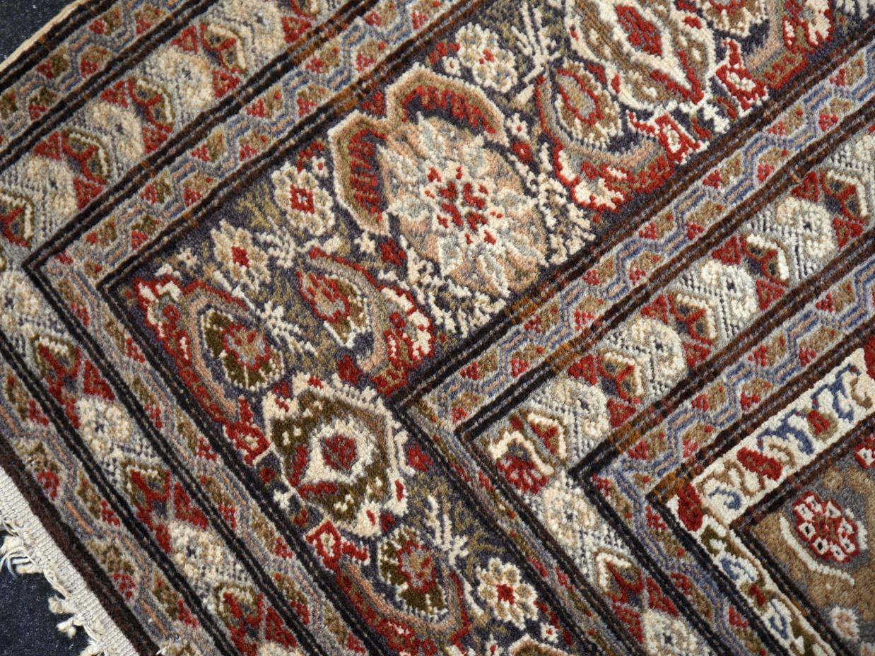 Hand-Knotted Antique Bandirma Prayer Rug Pandirma Turkish Carpet For Sale