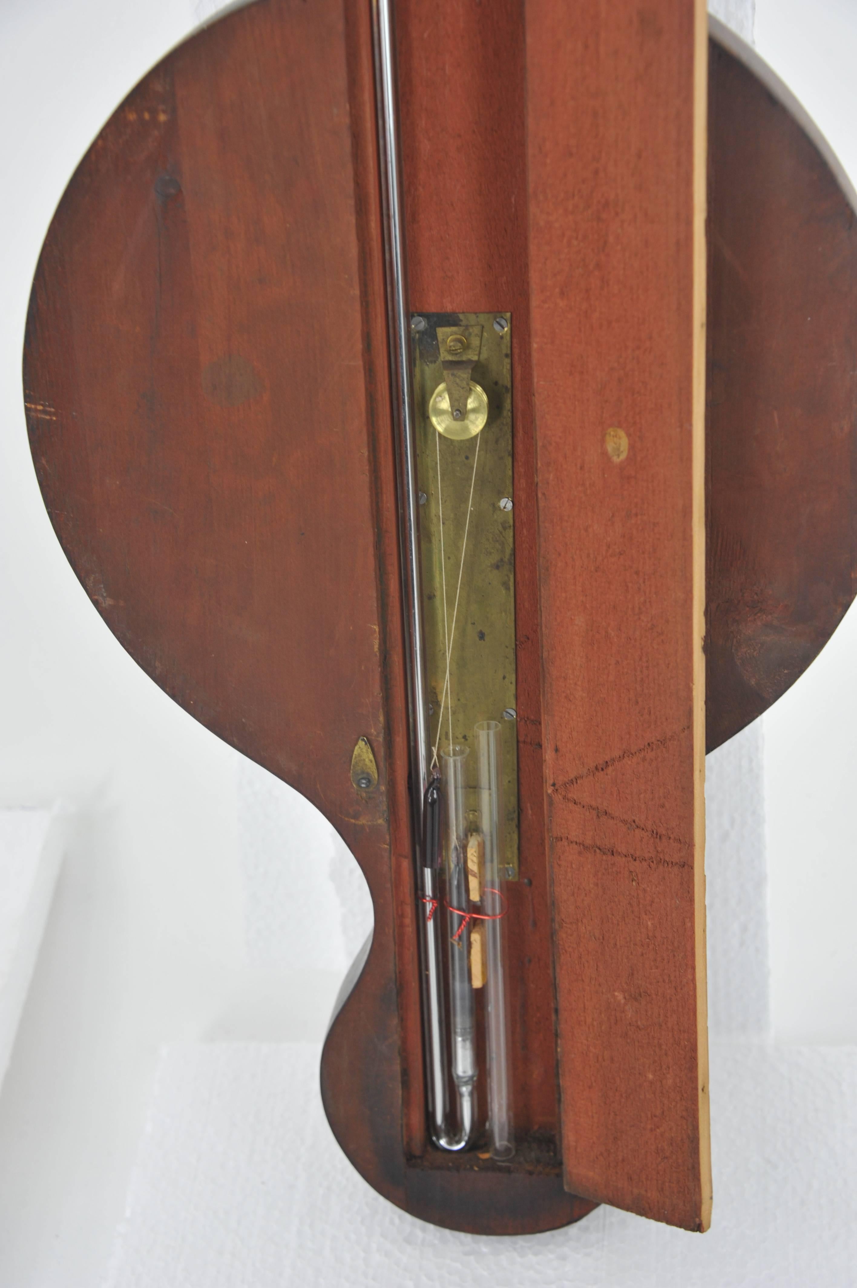 Antique Banjo Barometer, Decorative Barometer, Georgian Mahogany, Scotland 6