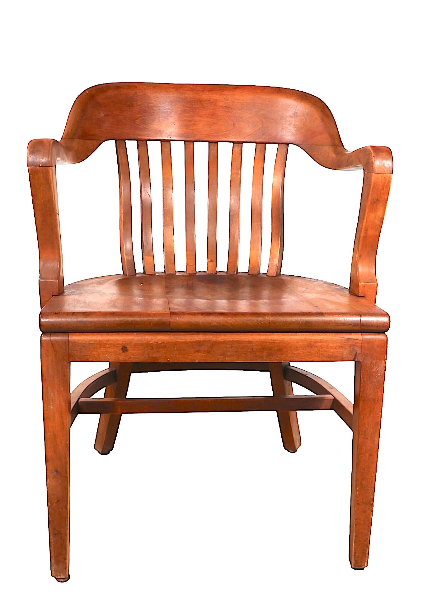 Wood Antique Bank of England Jury  Chair