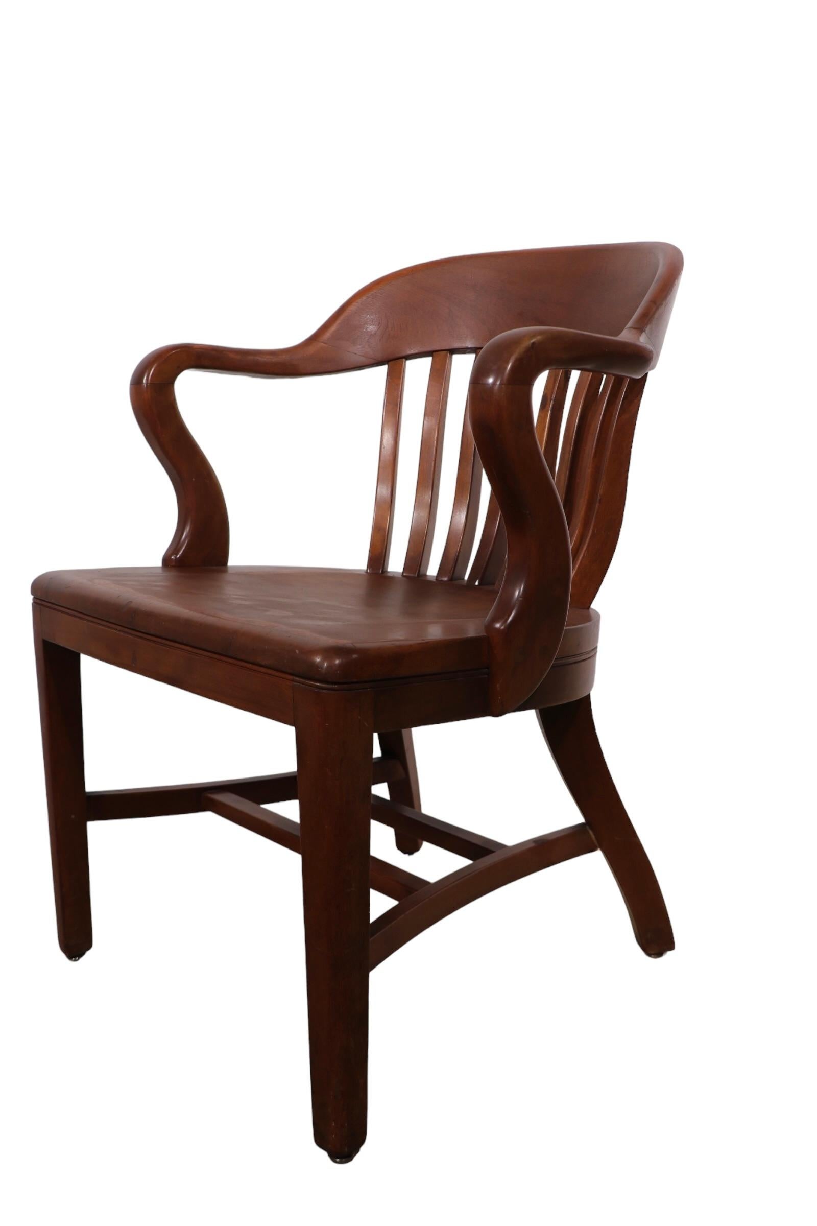 Industrial Antique Bank of England Jury Yale Library Chair by Sikes 3 available