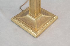 Lampe de banquier ancienne avec abat-jour vert d'origine, signée Amronlite