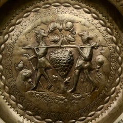 Antique Baptist Charger, Brass, 17th Century, Netherlands