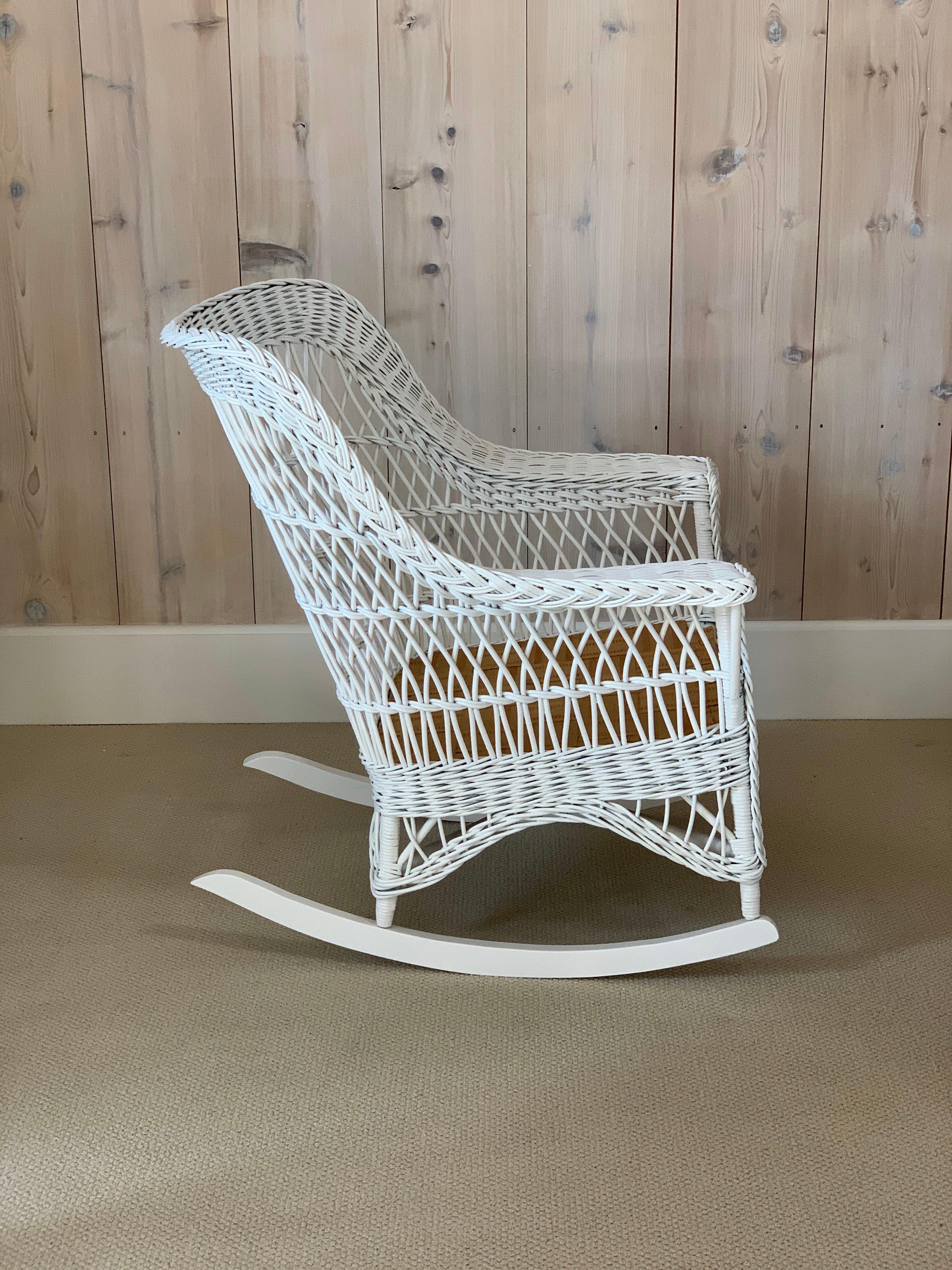 vintage wicker rocking chair