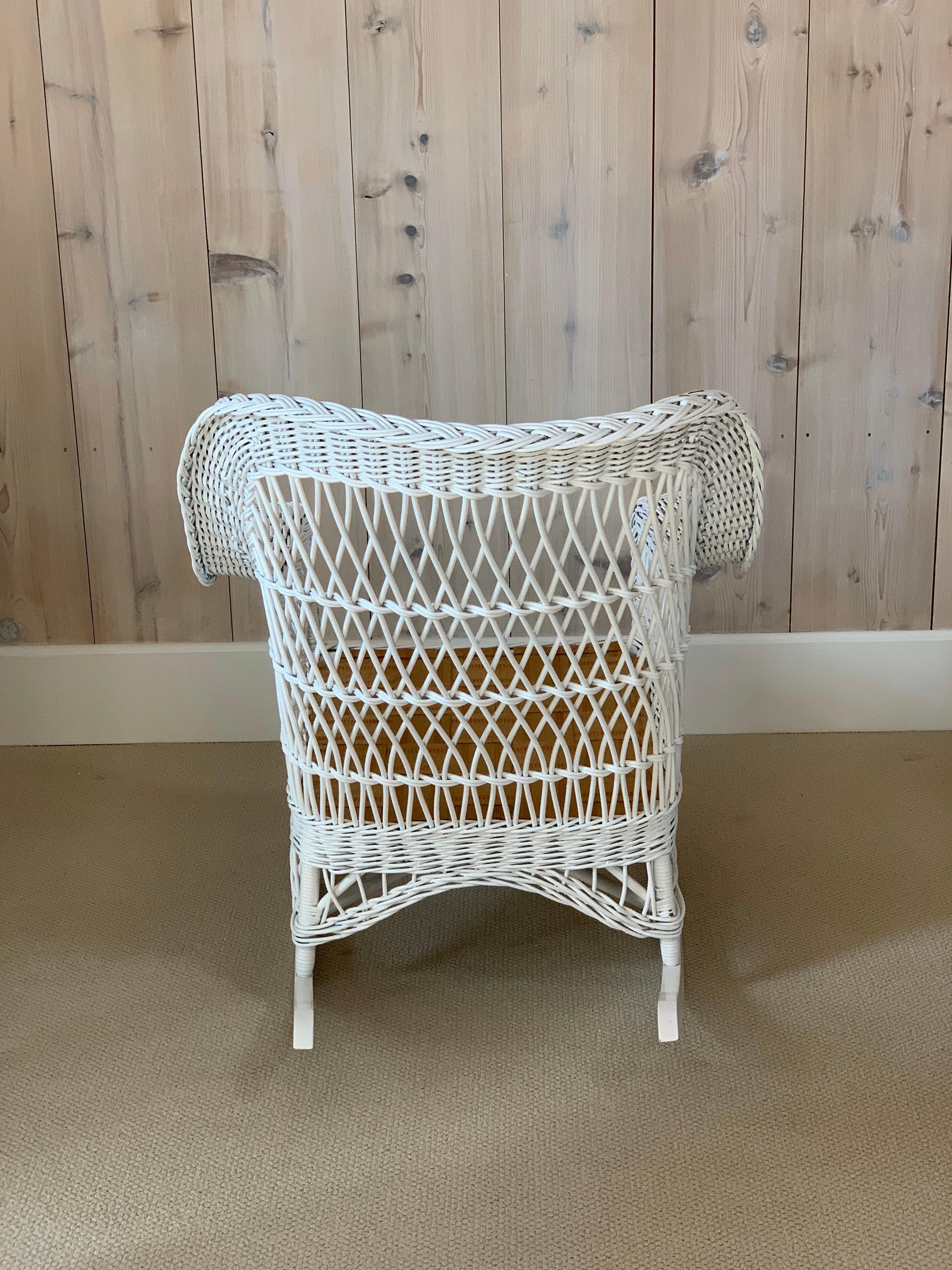 vintage wicker rocker