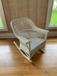 Antique Bar Harbor Wicker Rocker