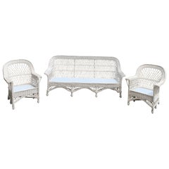 Antique Bar Harbor Wicker Seating