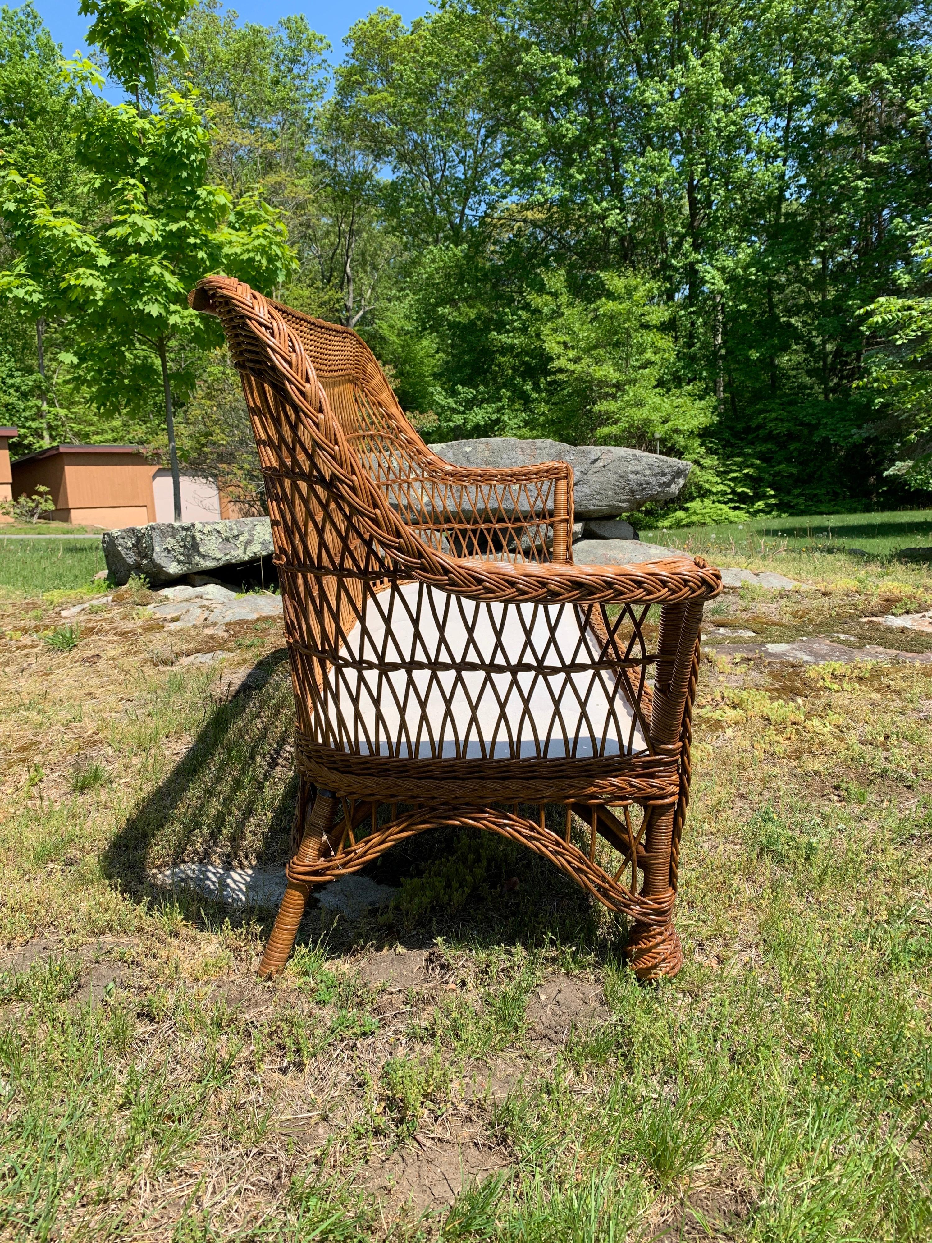 vintage wicker sofa