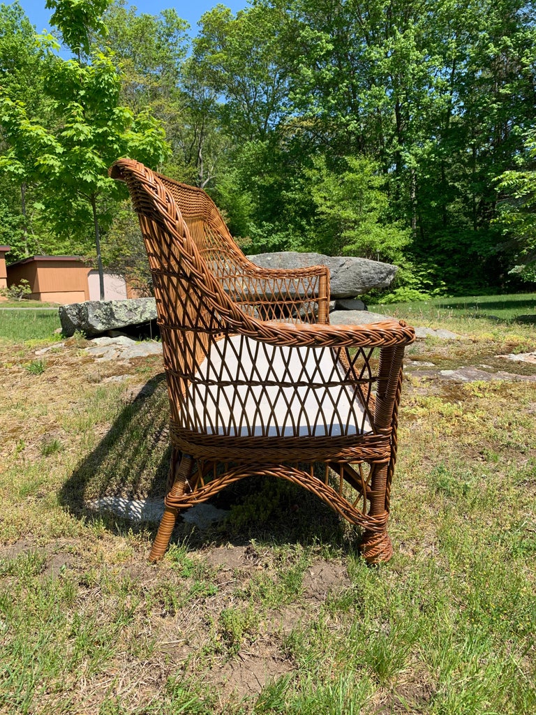 Antique Bar Harbor Wicker Sofa at 1stDibs