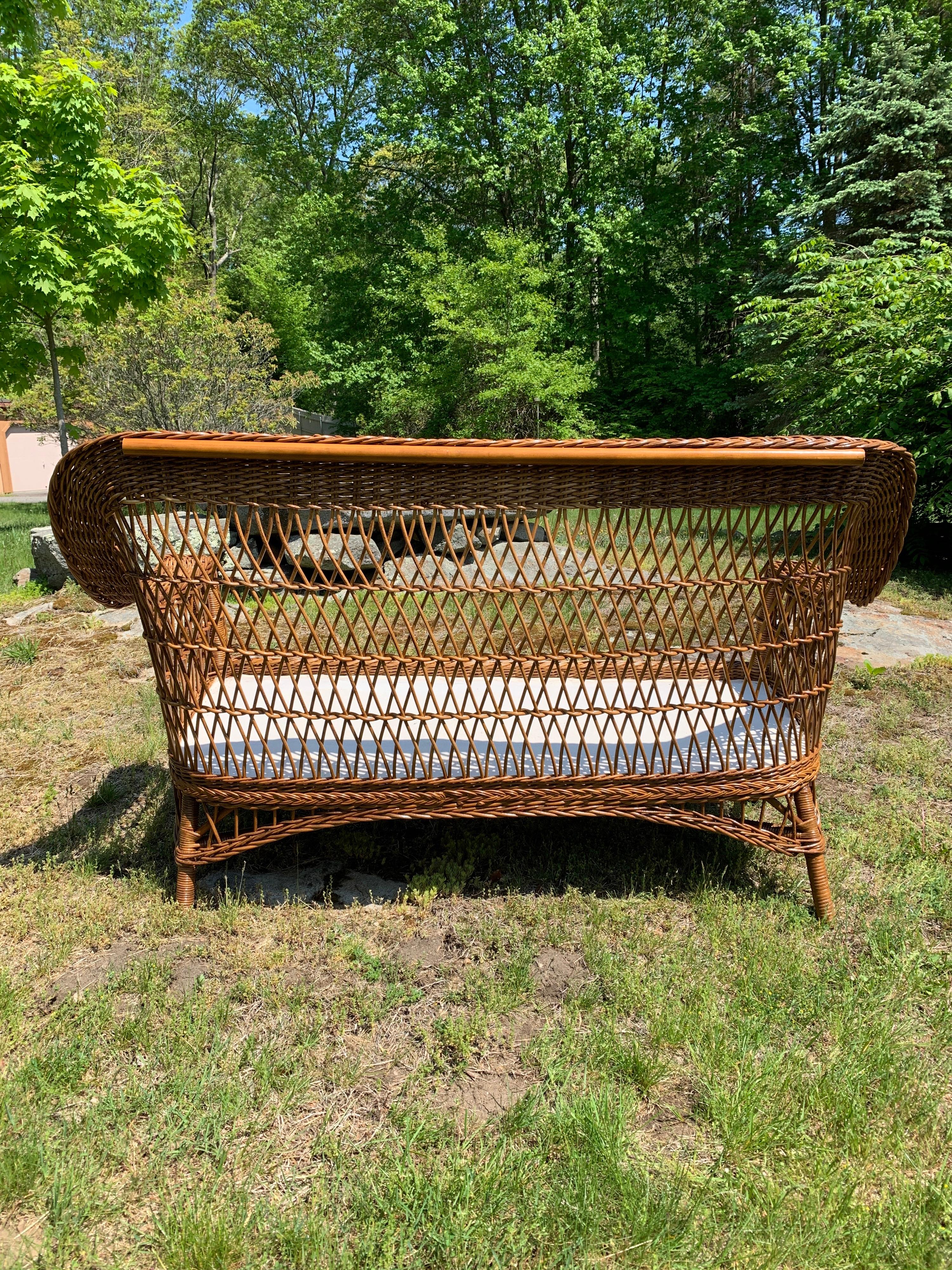 American Antique Bar Harbor Wicker Sofa