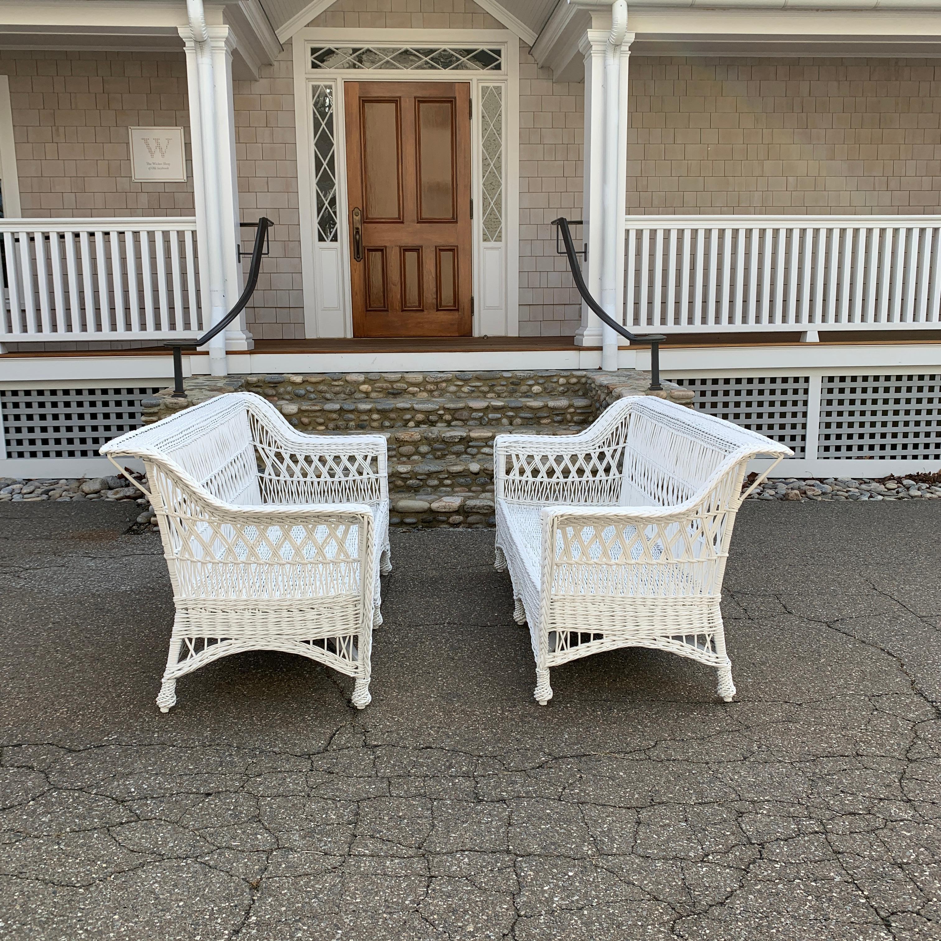 Antique Bar Harbor Willow Sofas For Sale 4