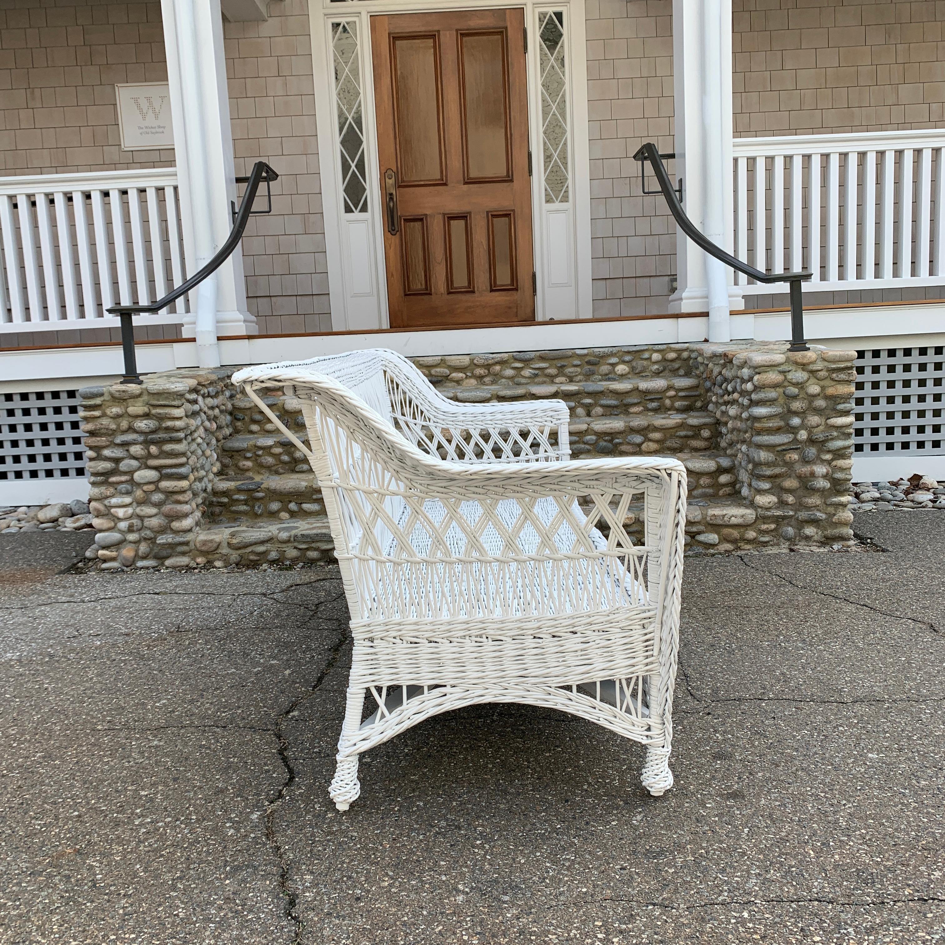 Antique Bar Harbor Willow Sofas In Good Condition For Sale In Old Saybrook, CT