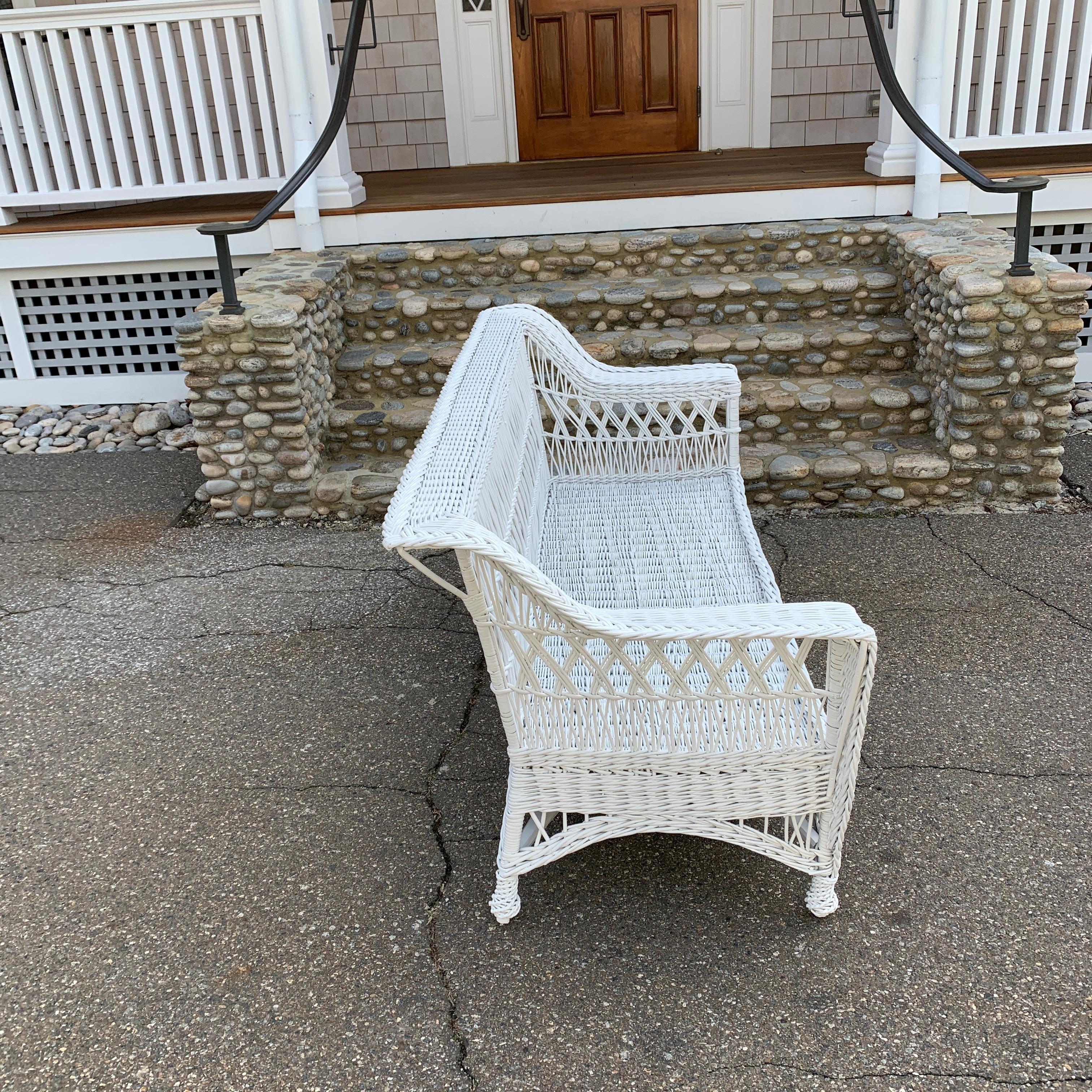 Early 20th Century Antique Bar Harbor Willow Sofas For Sale