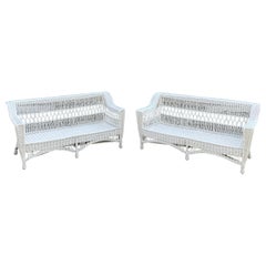 Antique Bar Harbor Willow Sofas