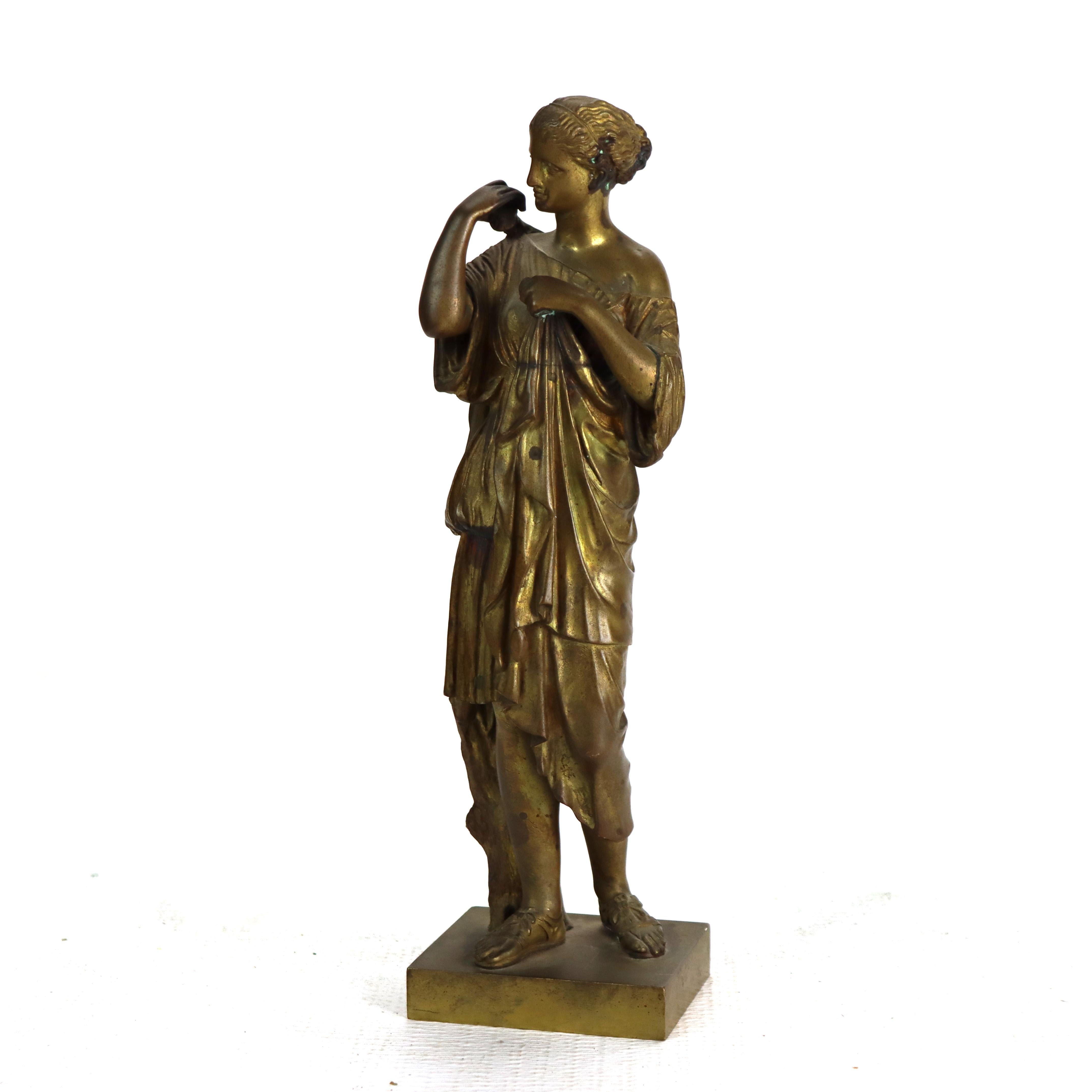 Antike Barbedienne Klassische Grand Tour Bronze-Skulptur der Diana c1890