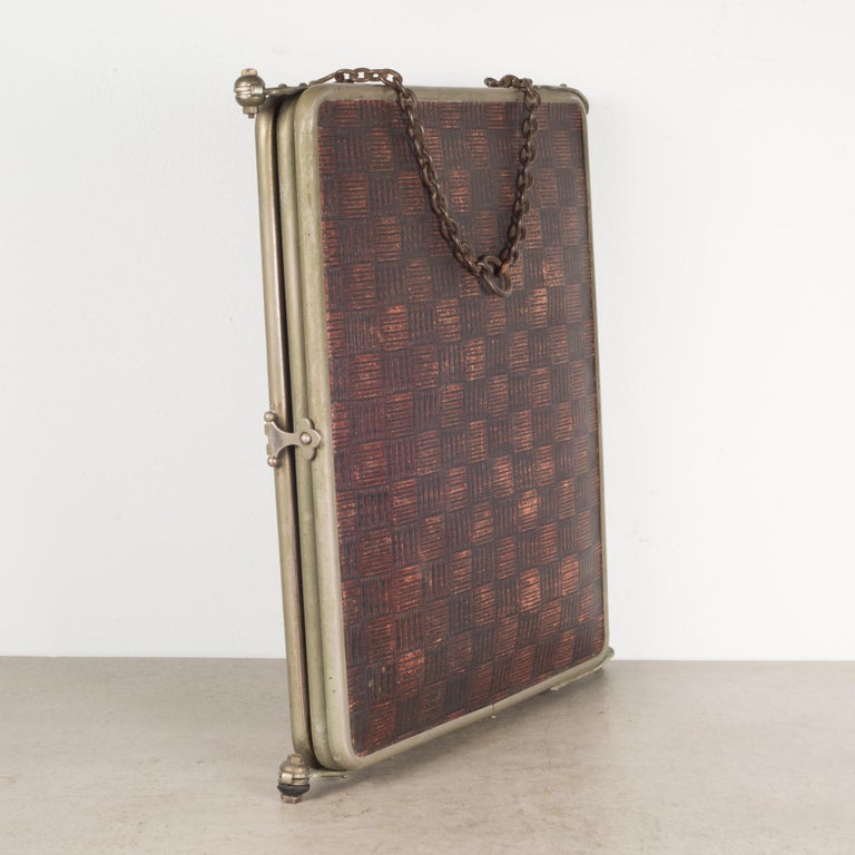 Antique Barber's Nickel TriFold Shaving Mirror, circa 19001920 For Sale at 1stDibs