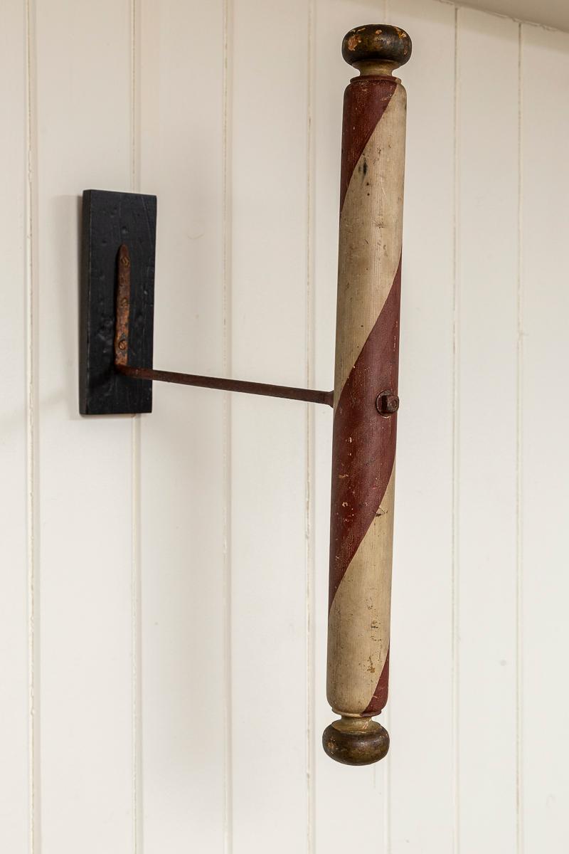 Unknown Antique Barber's Pole Trade Sign, late 19th Century