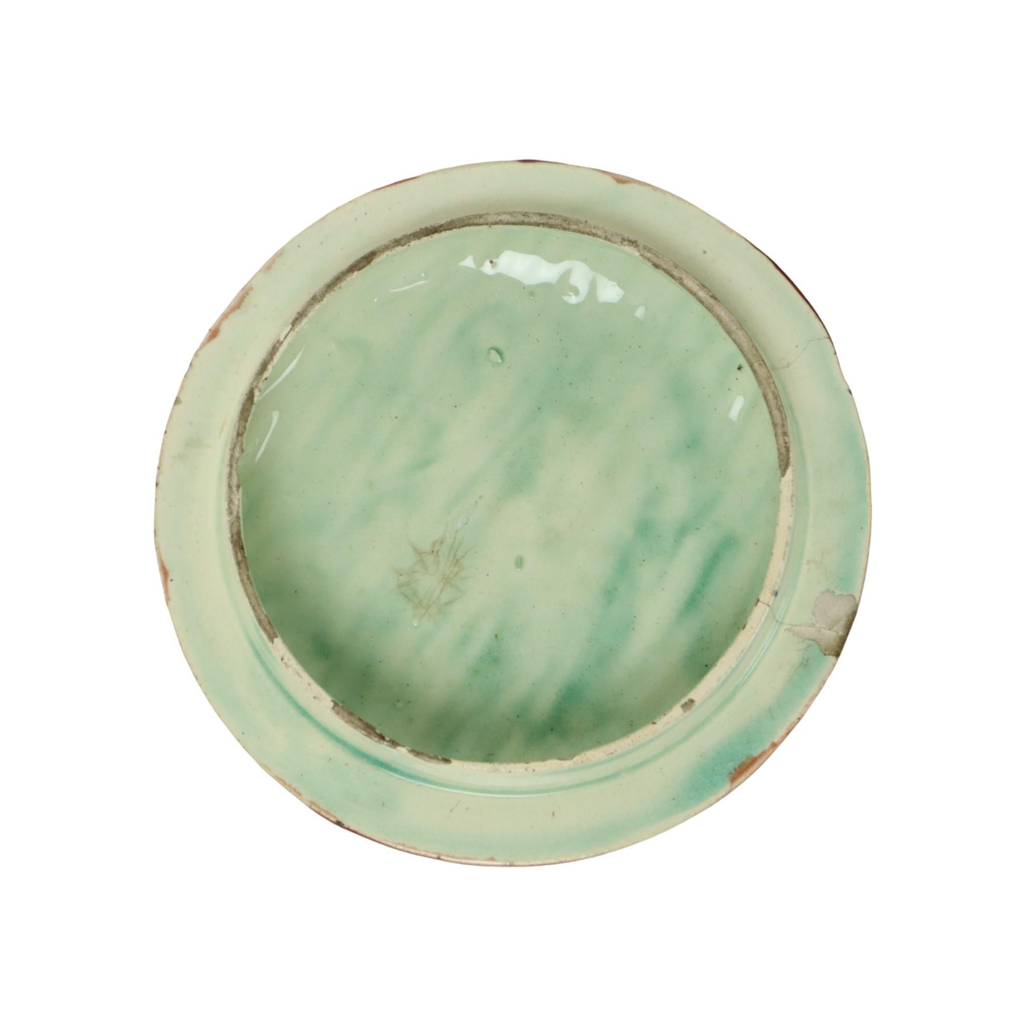Antico vaso in maiolica Barbotine con coperchio in stile Art Nouveau organico in vendita 2