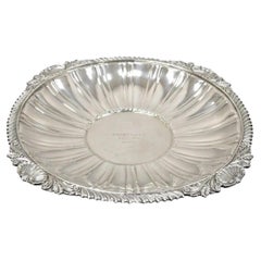 Antique "Barefoot Mailman Rally 1962" Award Silver Plated Serving Platter Tray