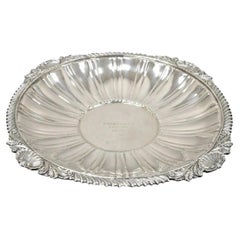 Antique "Barefoot Mailman Rally 1962" Award Silver Plated Serving Platter Tray