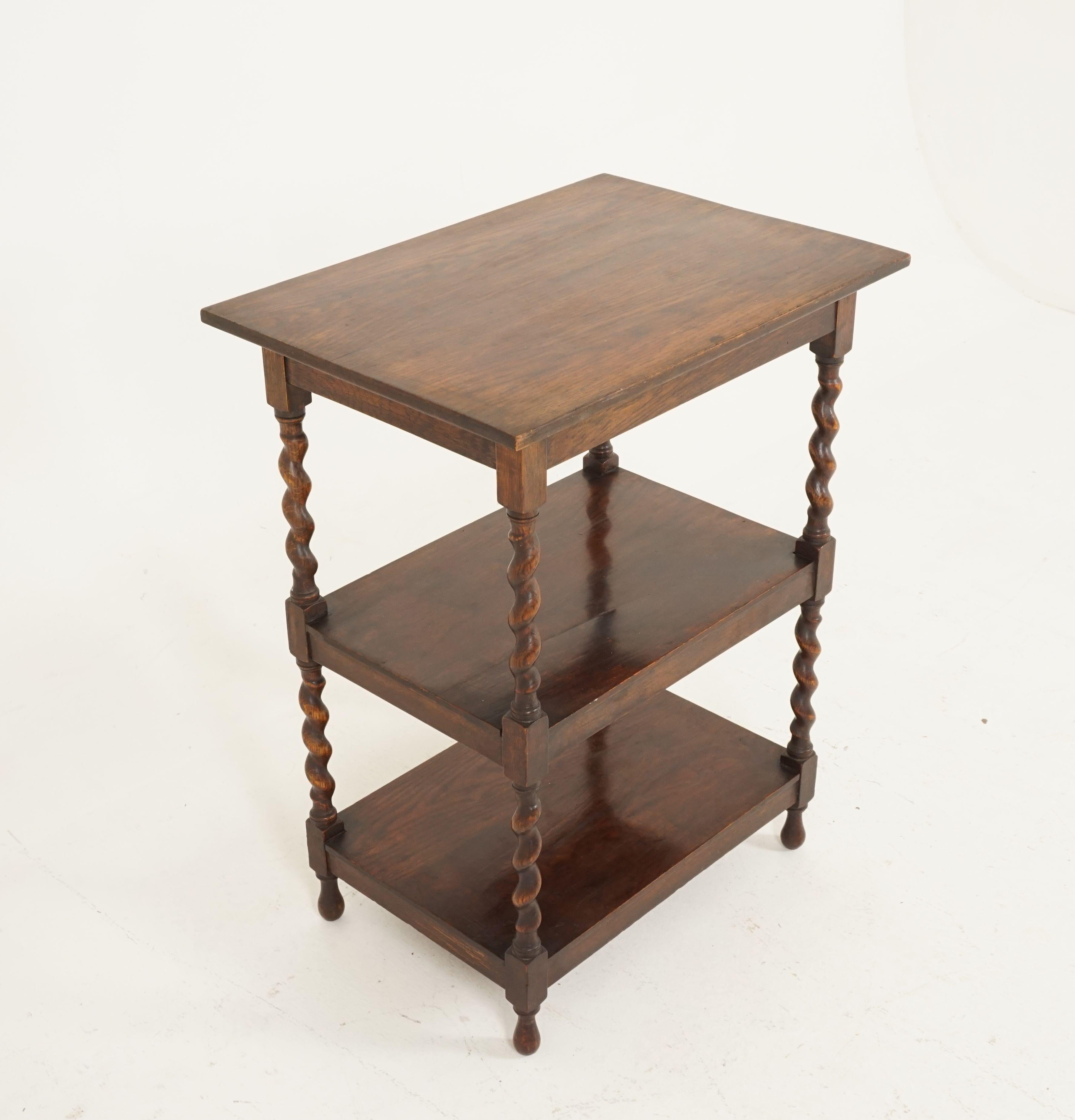 antique 3 tier side table