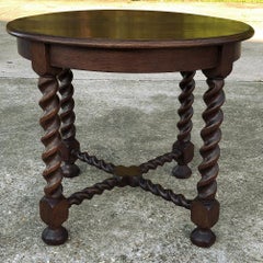 Antique Barley Twist Center, End Table