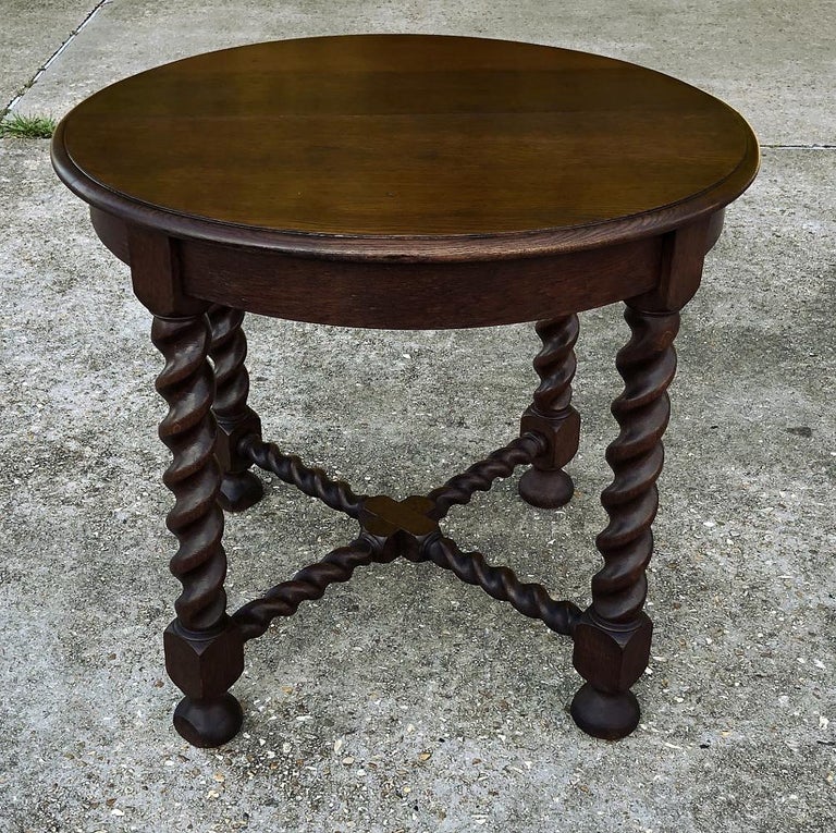Antique Barley Twist Center, End Table at 1stDibs