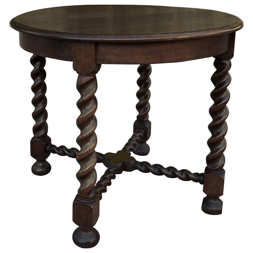 Antique Barley Twist Center, End Table