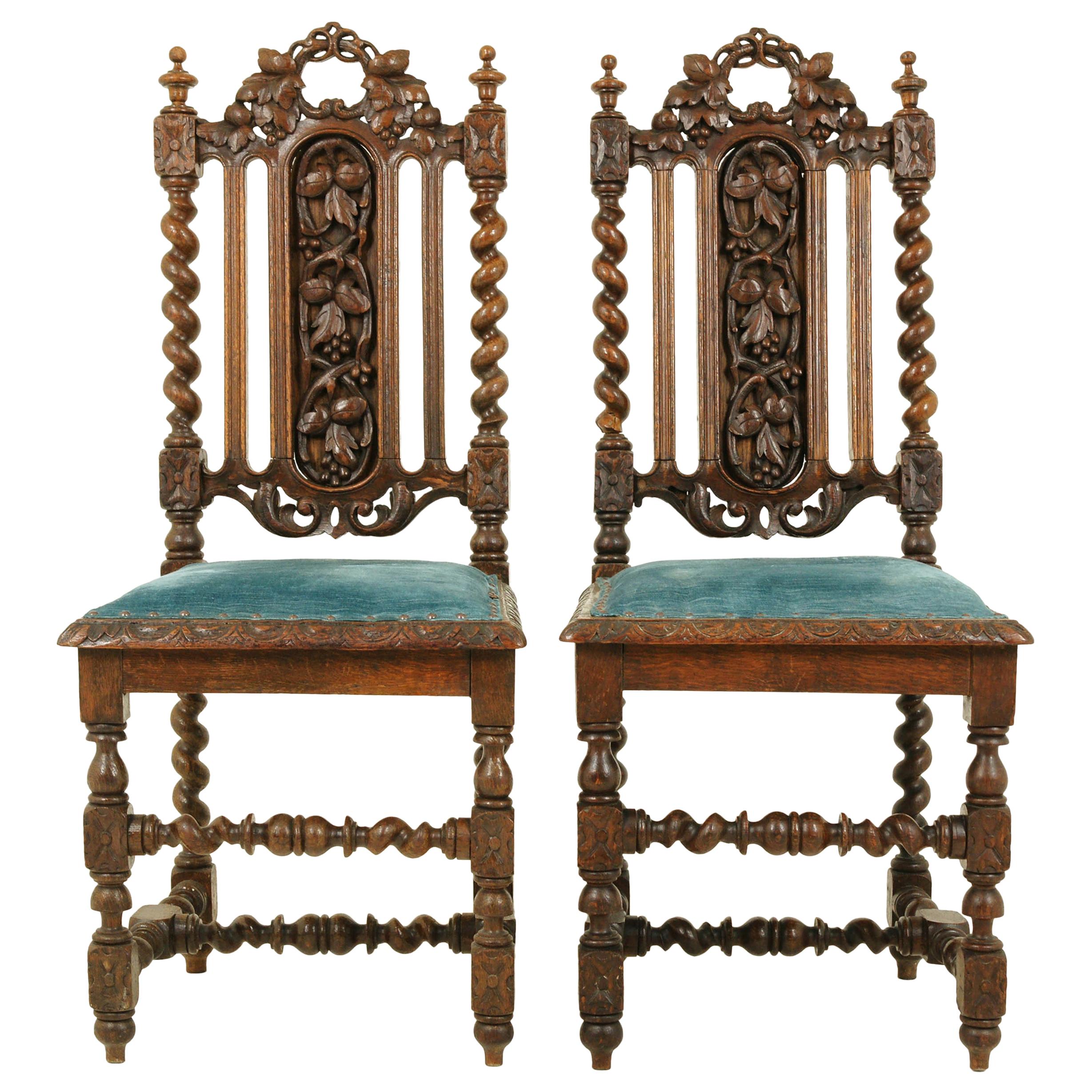 Antique barley twist chair sales