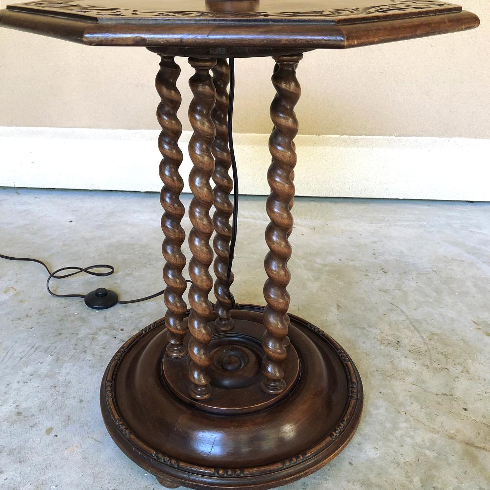 Renaissance Revival Antique Barley Twist Floor Lamp