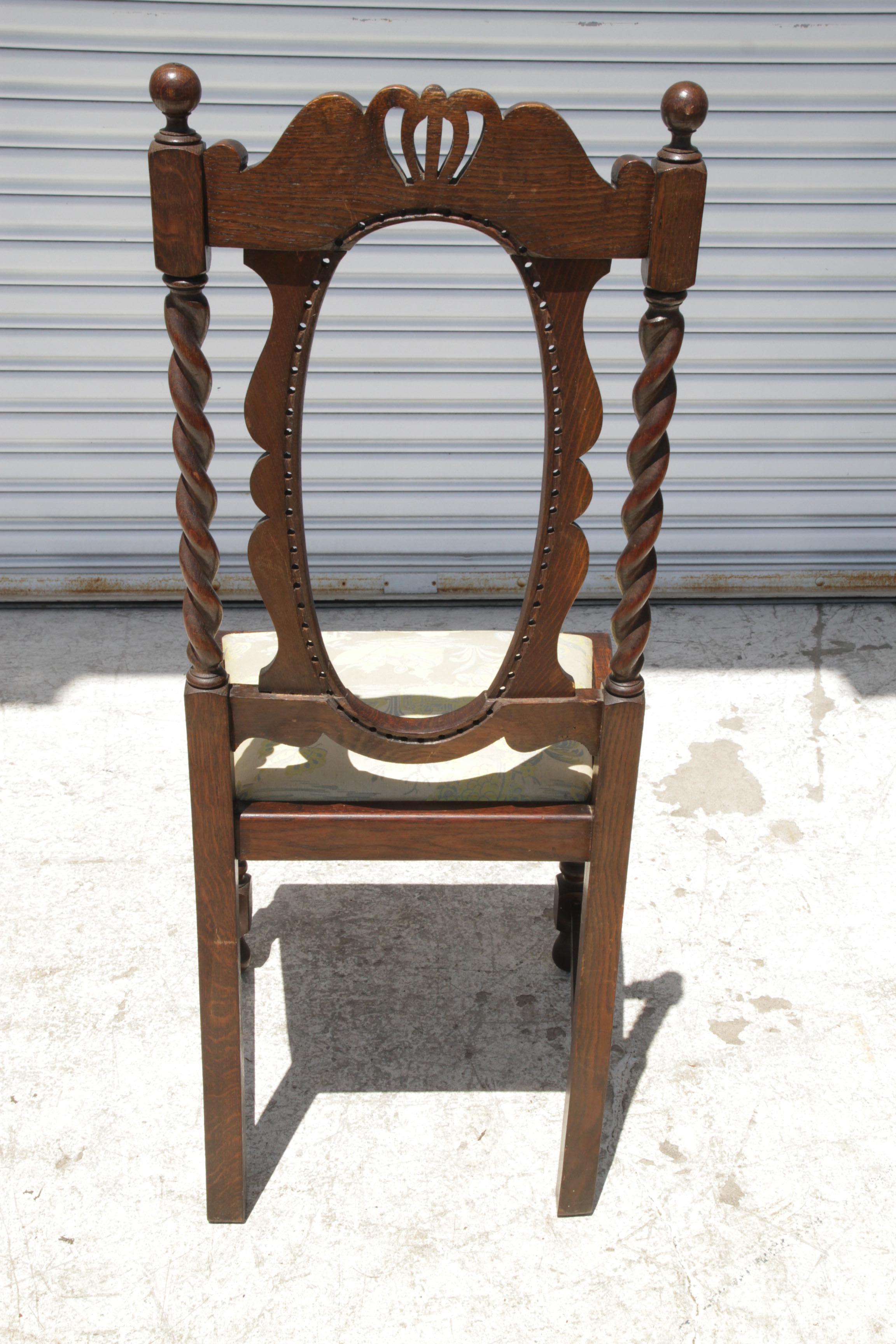 Tissu Chaise d'appoint ancienne Barley Twist en vente
