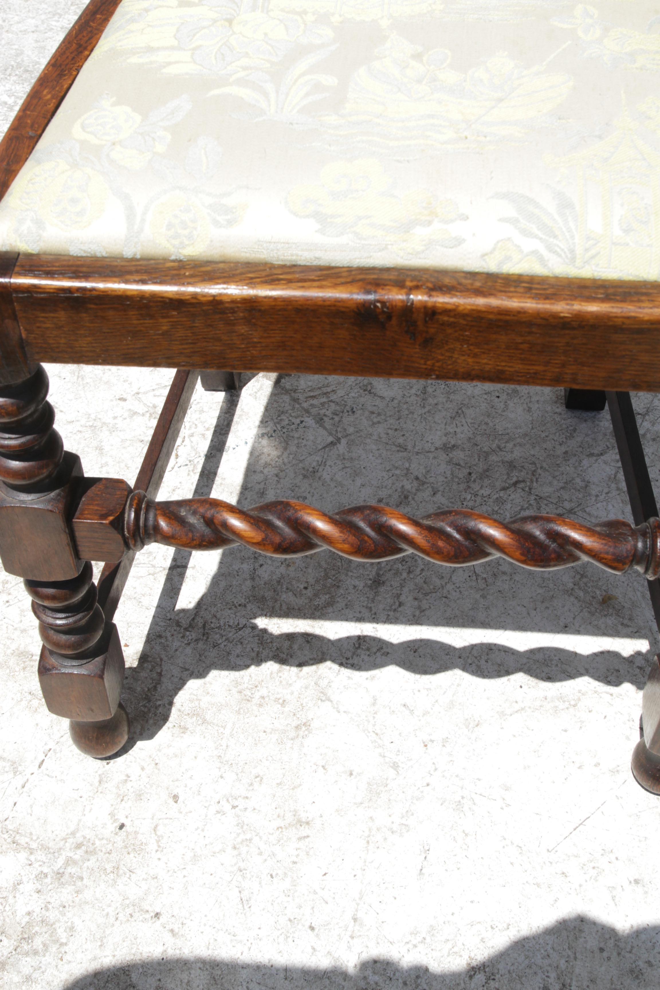 Antiker Barley Twist-Beistellstuhl im Angebot 2
