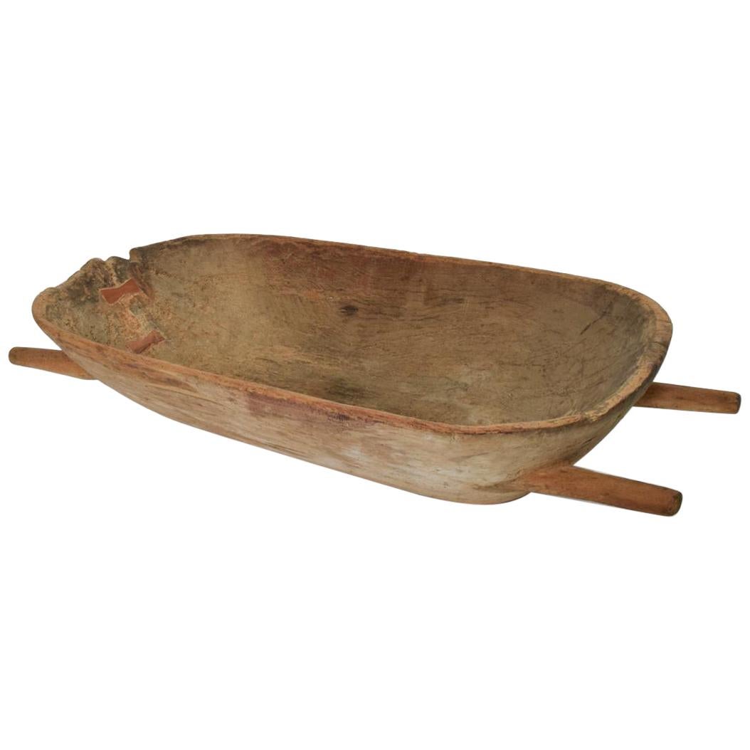 Antique Barn Wooden Scalding Trough Animal Feeder, Planter