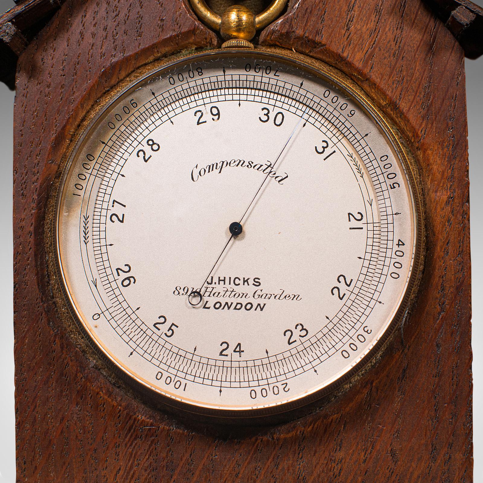 Antikes Barometer-Endemeter, englisch, Explorer's Instrument, Hicks, viktorianisch im Angebot 4